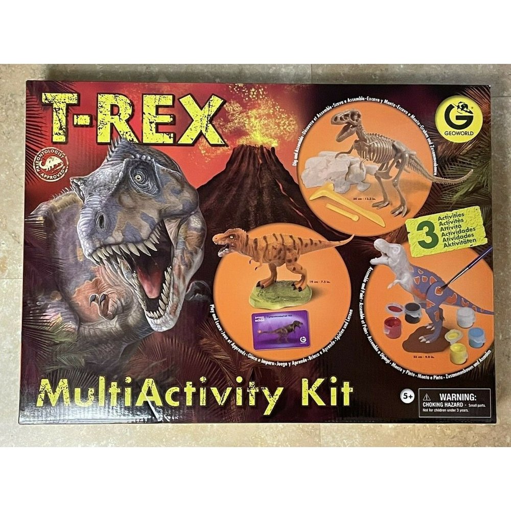 Geoworld T-Rex Dinosaurian Multi Activity Kit, Education 19" X 14" x 3"
